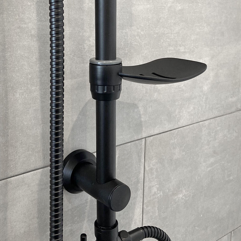 BARRAL CON DUCHA EXTERIOR MODELO CANDIA COLOR NEGRO Barral Con Ducha Exterior Modelo Candia Color Negro