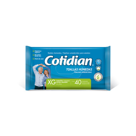 Toallitas Húmedas de Adulto Cotidian Toallas XG 40 Unidades Toallitas Húmedas de Adulto Cotidian Toallas XG 40 Unidades