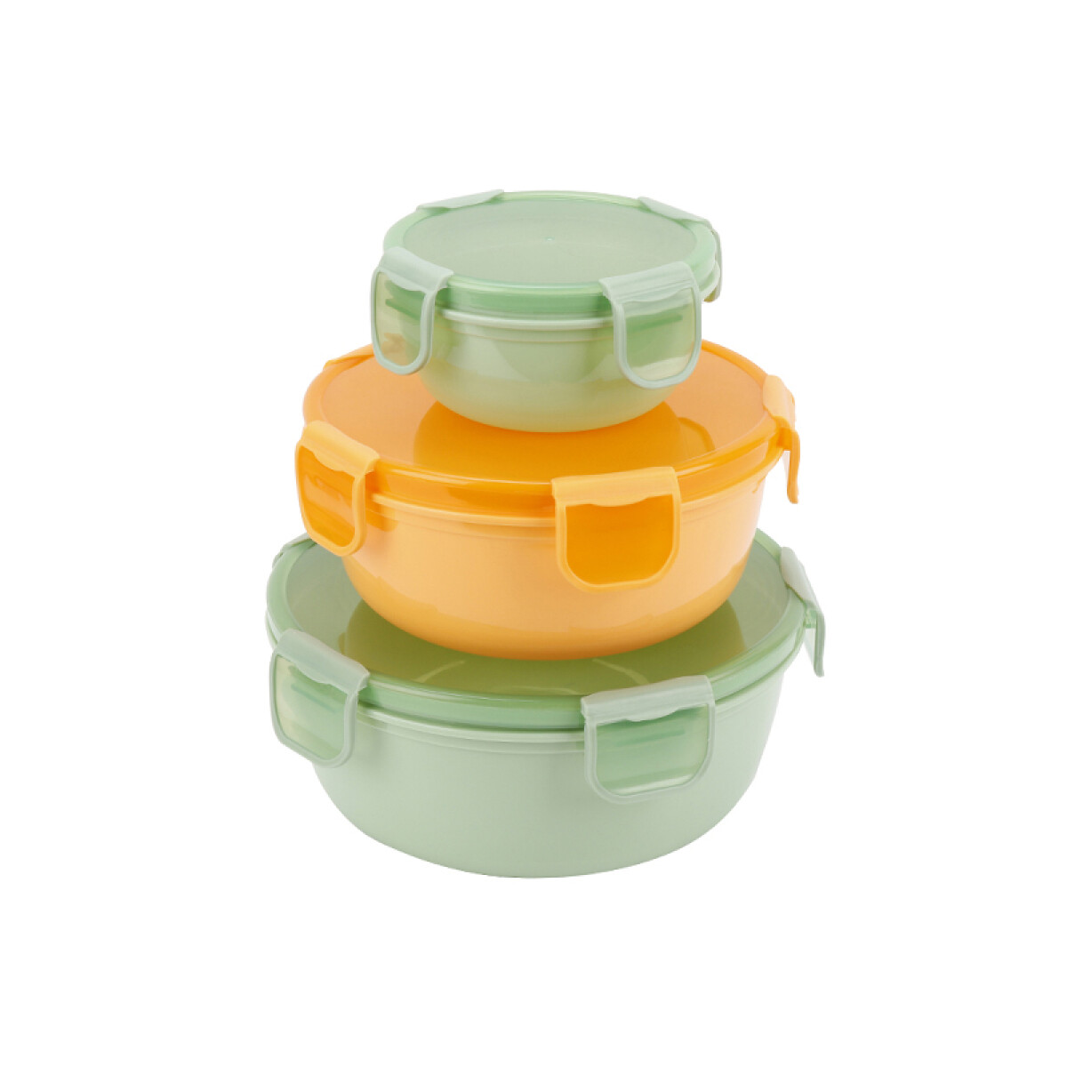 Recipiente colores plenos con cierre hermetico 3 pcs (M2026) - Recipiente Colores Plenos Con Cierre Hermetico 3 Pcs (m2026) 