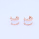 Bulgari Bzero 1 par de caravanas oro 18k rosa y cerámica blanca con estuche original. Bulgari Bzero 1 par de caravanas oro 18k rosa y cerámica blanca con estuche original.