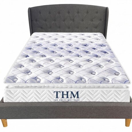 Sommier 2 Plazas HAMPTONS Hybrid Rhenium con Respaldo Sommier 2 Plazas HAMPTONS Hybrid Rhenium con Respaldo