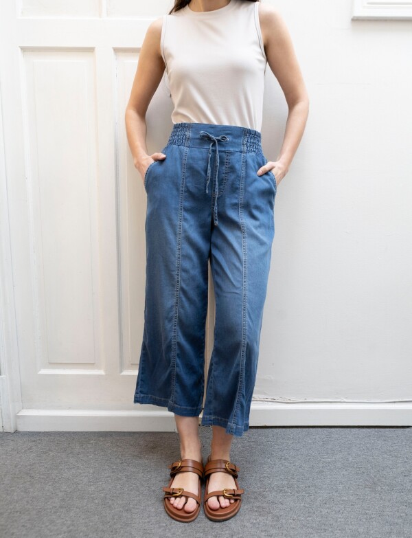 Pantalon Crop Lyocell JEAN