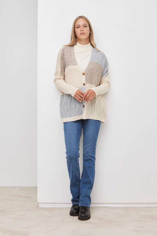 Cardigan Botones BEIGE/MULTI