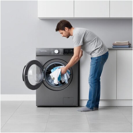 LAVARROPAS HOGARON CAPACIDAD 6KG CARGA FRONTAL Lavarropas HOGARON LHOG6TGY 1900W Carga Frontal Capacidad 6Kg 16 Programas De Lavado - Titanium Gray