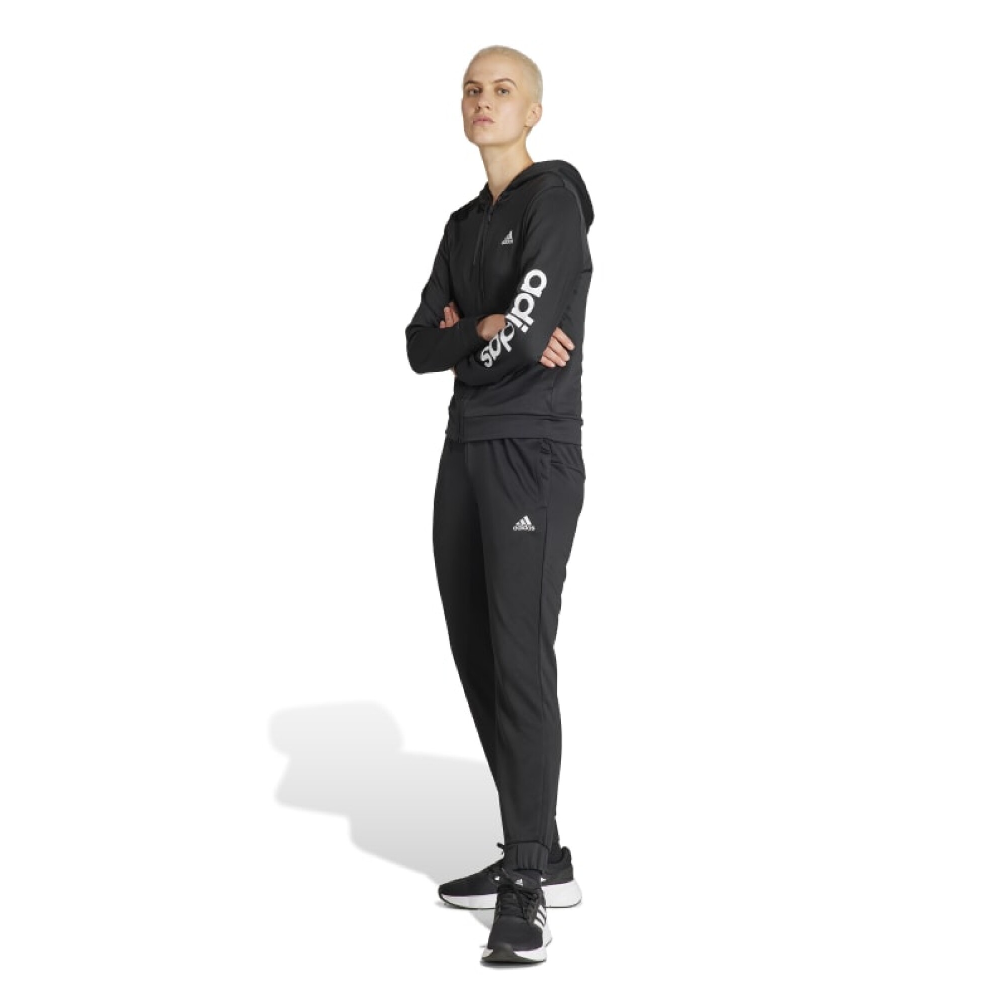 Conjunto Adidas Linear de Mujer HZ2258 Negro blanco Macri Life