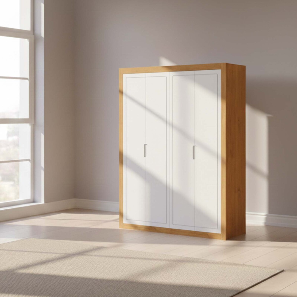 PLACARD - 4 PUERTAS MDF-Y-MADERA BLANCO TUTTO 