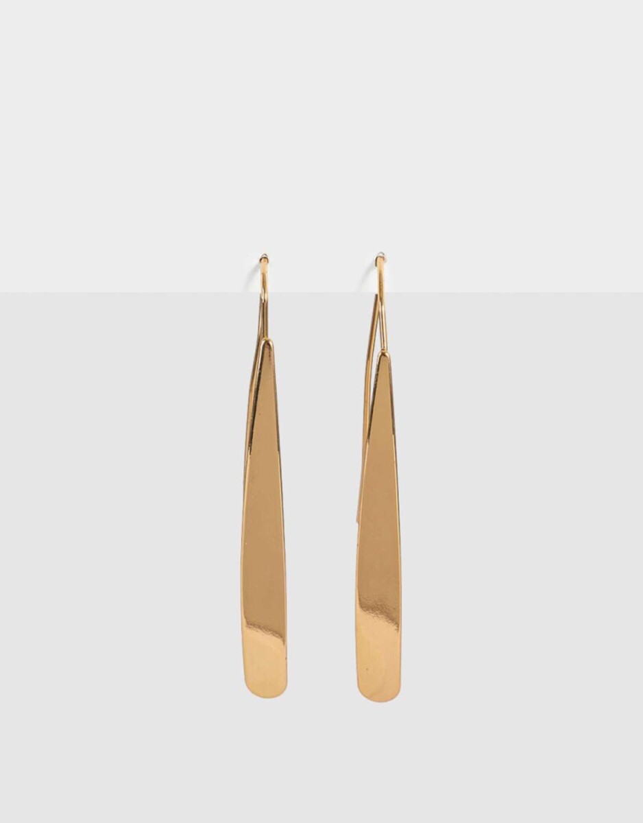 Aros Largos Barrita Metal - Dorado 