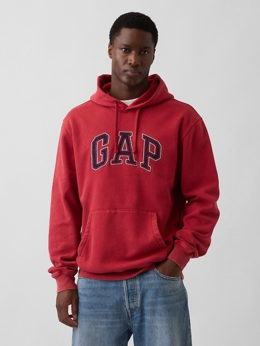 Buzo Canguro Con Logo Gap Hombre - Chakra Red 