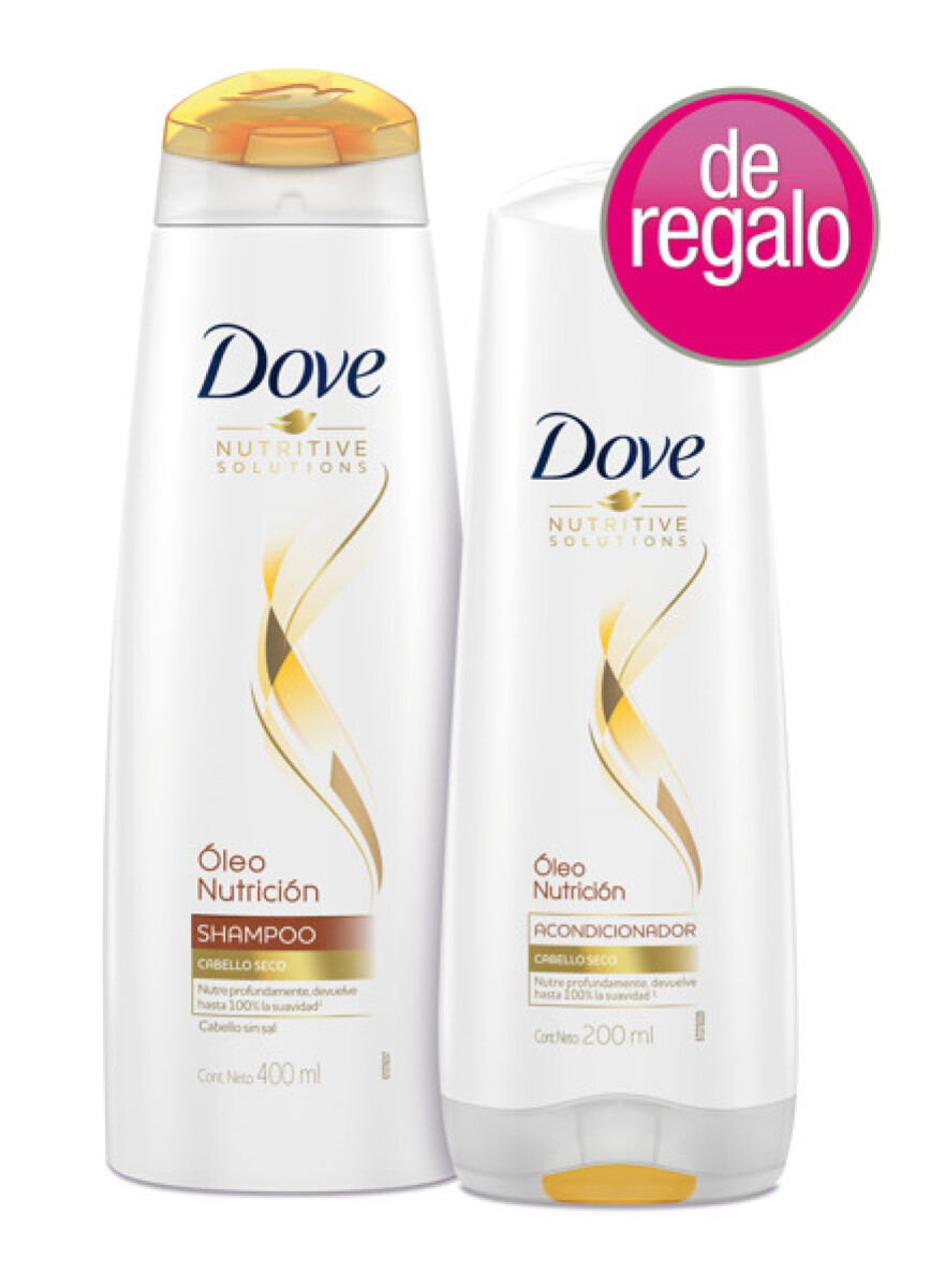 Pack Dove Óleo Nutrición Shampoo 400ml + Acondicionador 200ml – Hidratación y Brillo Profundo