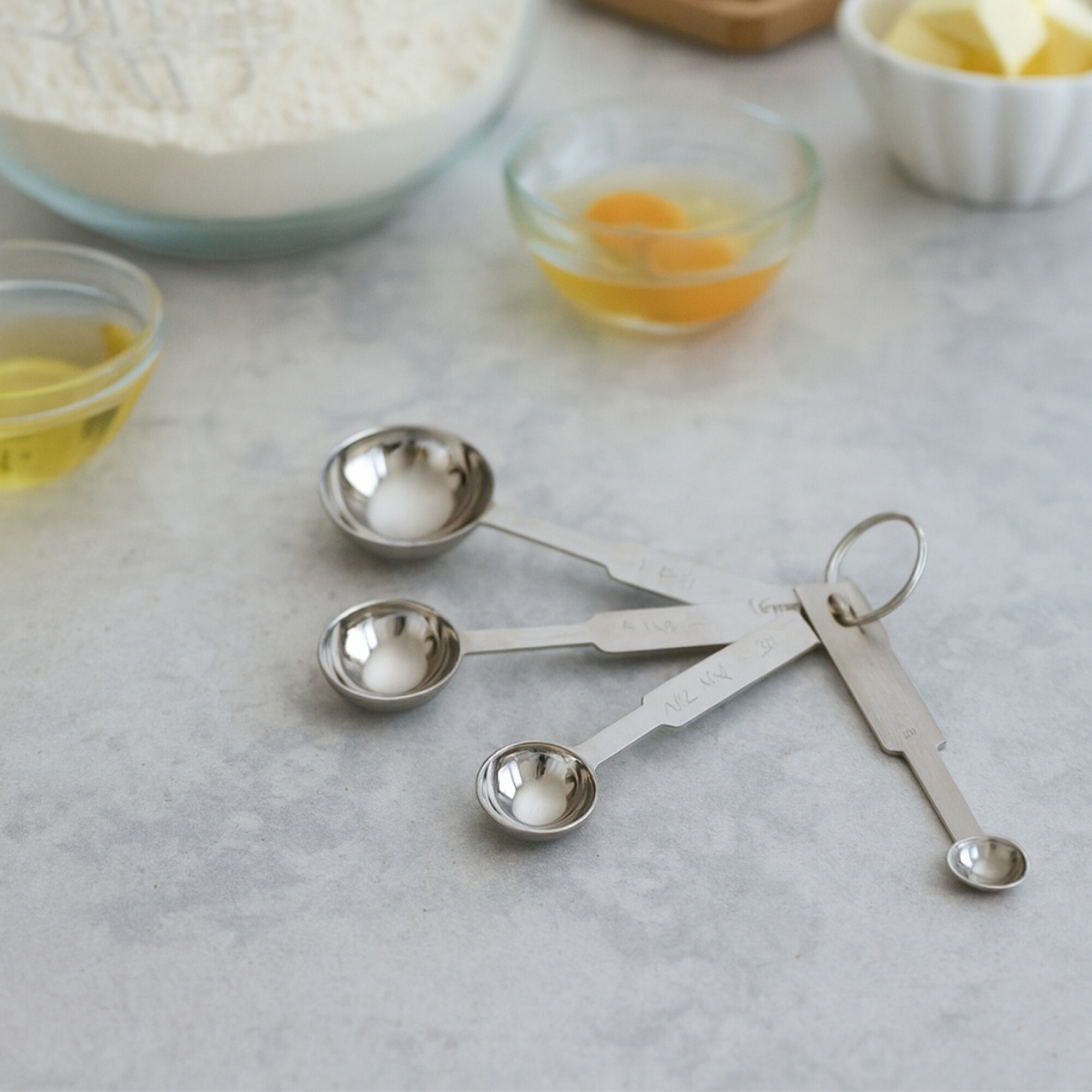 Cucharas Medidoras 4 Piezas Acero Inoxidable Ibili — Amo cocinar