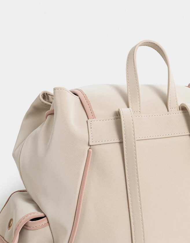 Mochilas Urbanas Mochila Solapa Crudo - Blanco Crudo