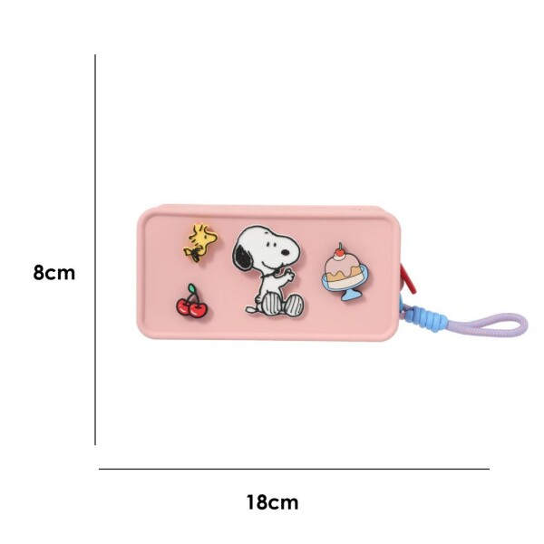 Cartuchera silicona Snoopy rosa