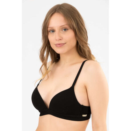 Soutien triangulo preformado cotton copa b Negro