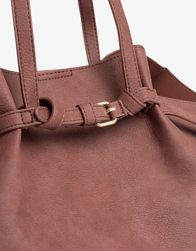 Shopper Cartera Shopper Con Bolso - Rojo Burdeaux