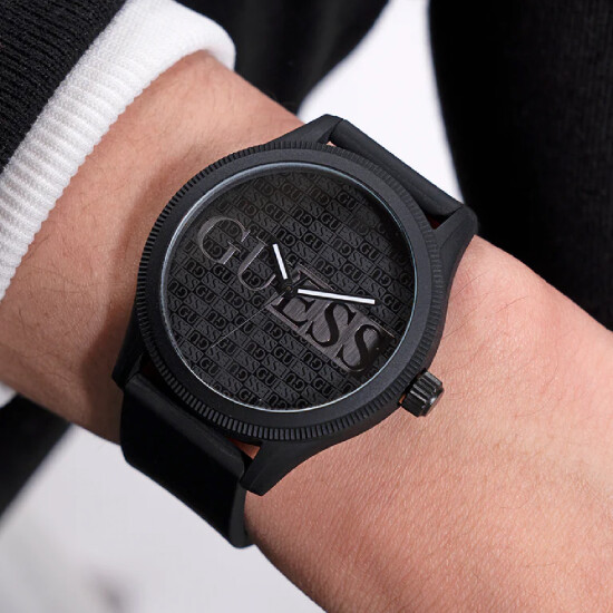 Reloj Guess Reputation Silicona Negro GW0780G3 0