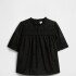 V-SS EYELET SCALLOP TOP BLACK 22
