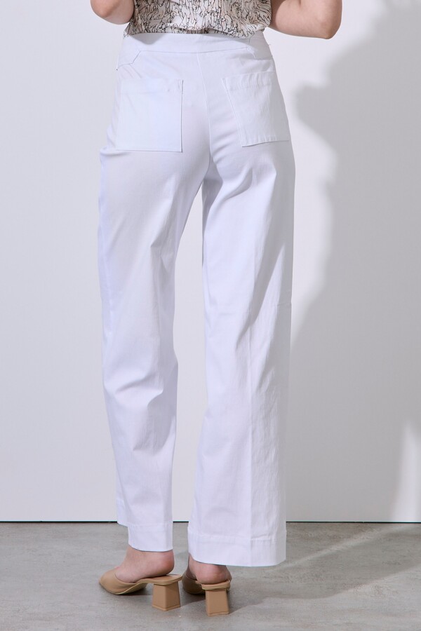 Pantalon Hebilla & Boton BLANCO