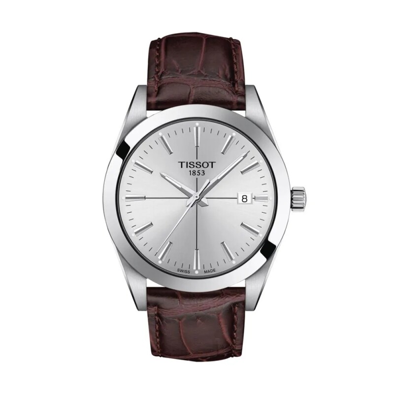 Reloj Tissot Gentleman para hombre en cuero T1274101603101 Reloj Tissot Gentleman Para Hombre En Cuero T1274101603101