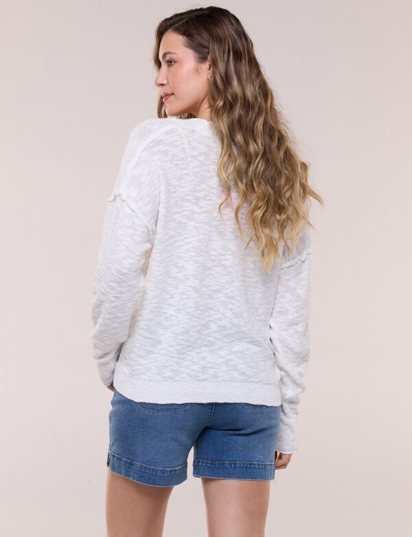 Cardigan Algodón Holgado CRUDO