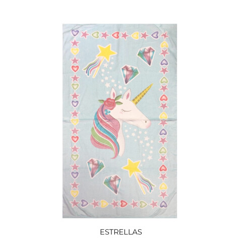 Toalla Playera Döhler Velour 70 x 130 cm Unicornio ESTRELLA 1