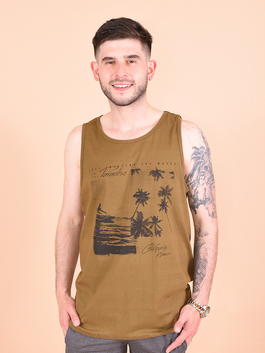 MUSCULOSA PARADISE CALIFORNIA - OLIVA 