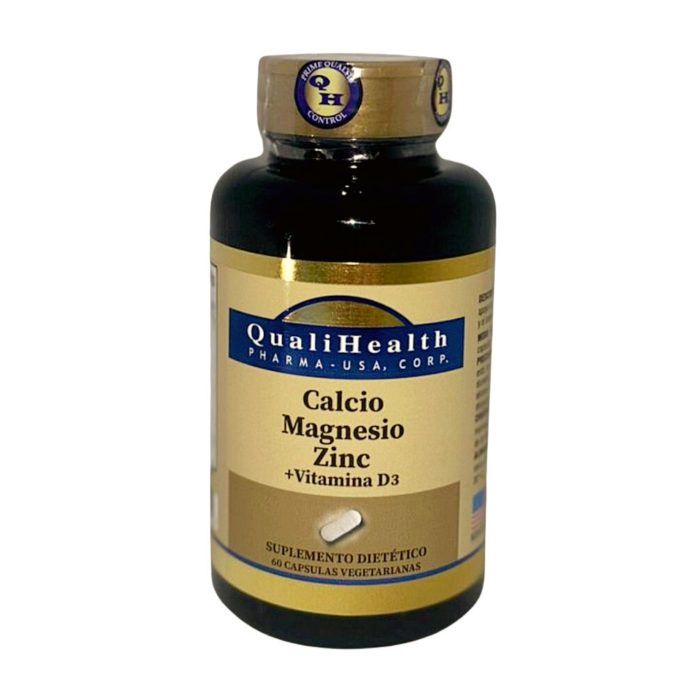 QUALIHEALTH CAL.MAG.ZINC VIT.D3 X 60CAPS única