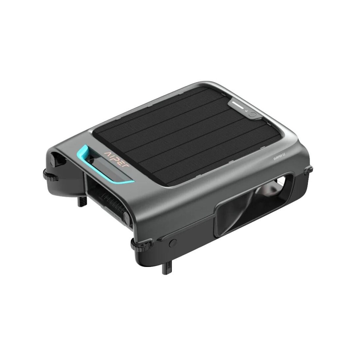 Limpiadora Robot de piscina EcoSurfer S2 con carga solar para superficie - negro/azul 