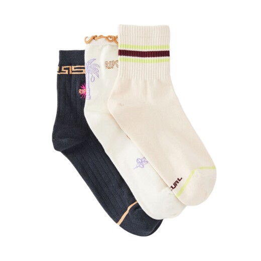 Medias Rip Curl Mixed Socks 3-Pk Medias Rip Curl Mixed Socks 3-Pk