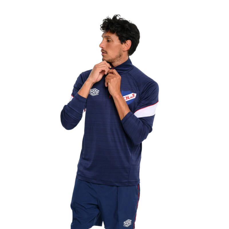 Buzo de Hombre Umbro Training Half Zip Nacional Oficial Azul Marino - Rojo - Blanco