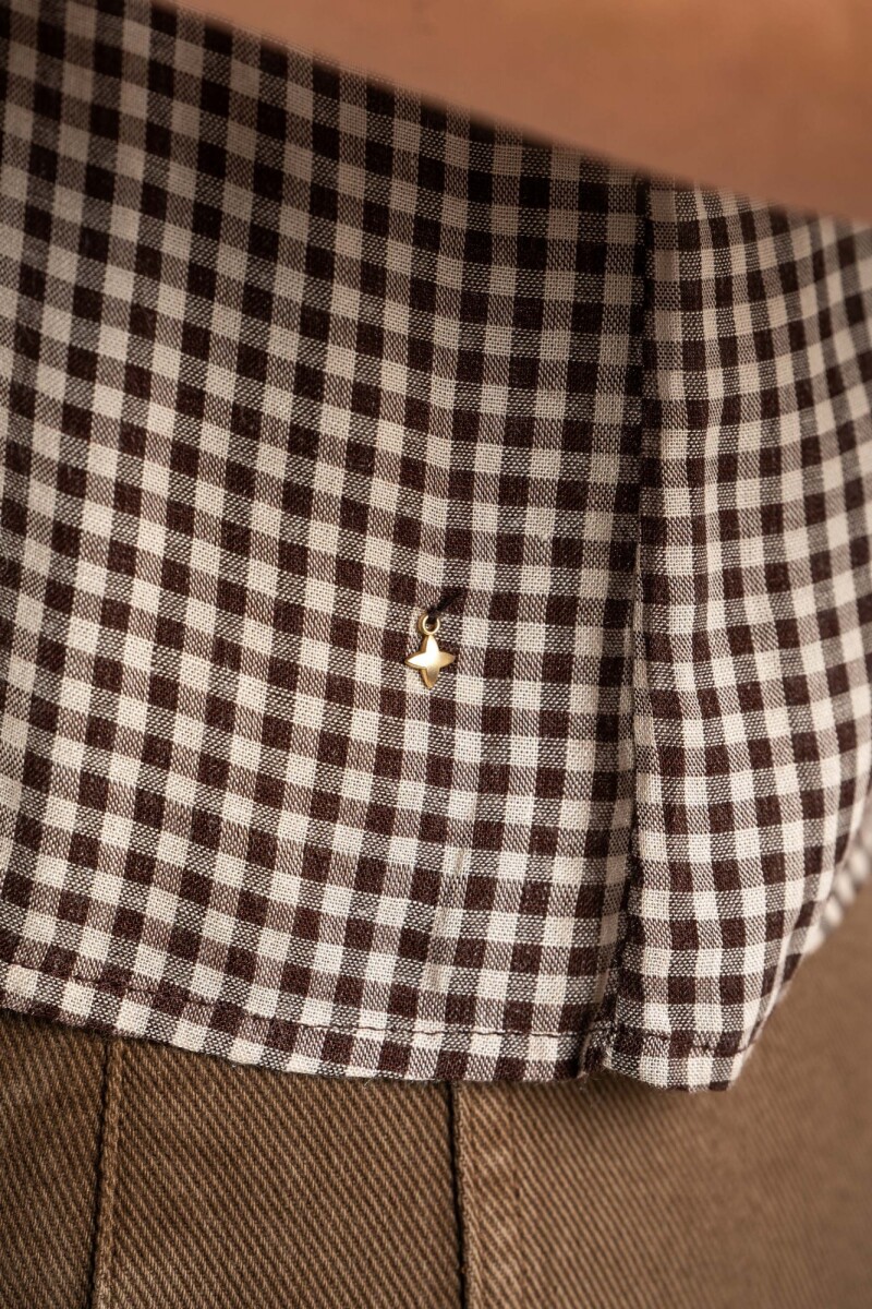Blusa Gingham Chocolate