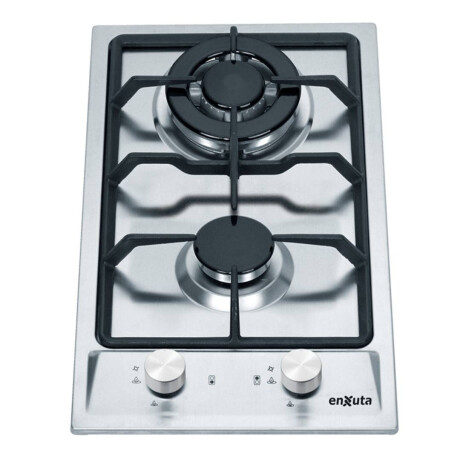 Anafe Enxuta de Empotrar con 2 Hornallas a Gas con Hierro Fundido Inox