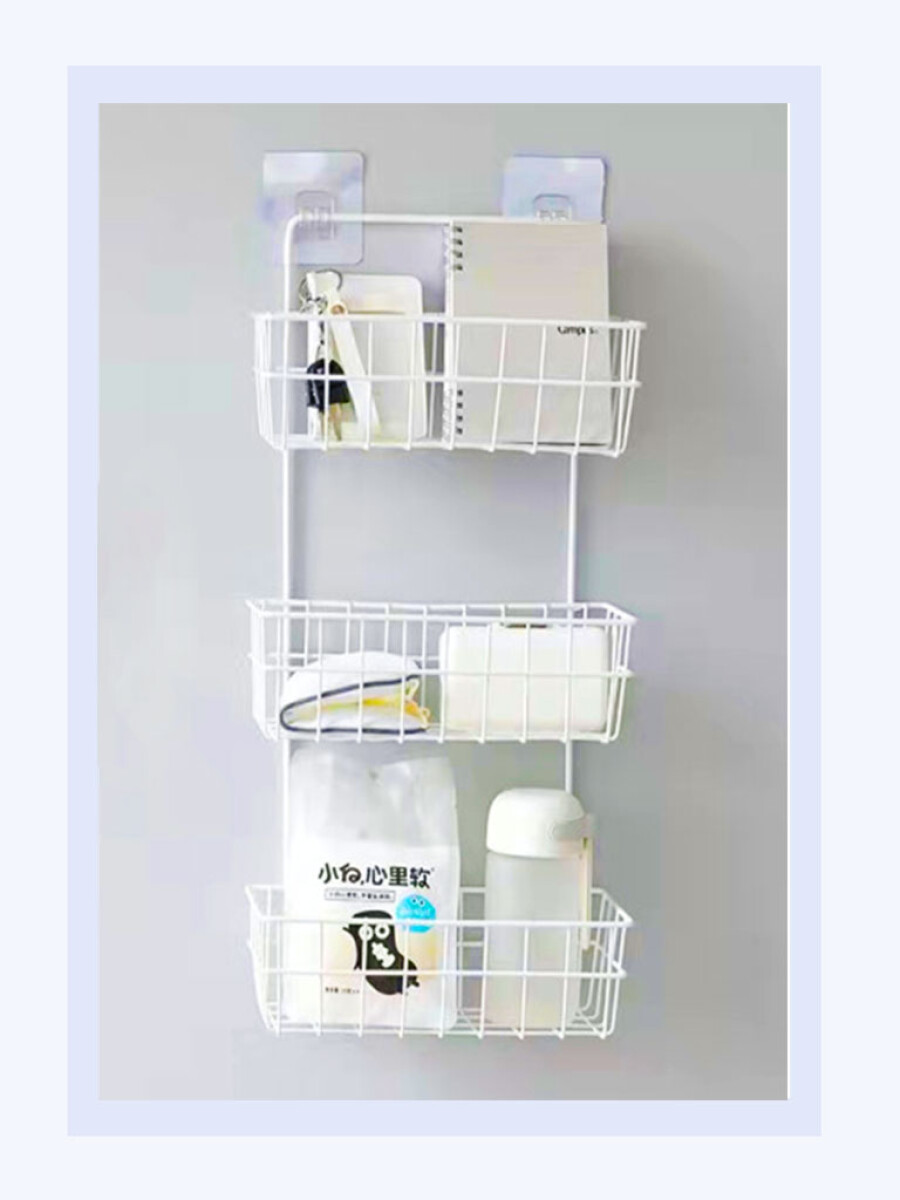 Organizador Canasto Pared x3 estantes - Organizador Canasto Pared X3 Estantes 