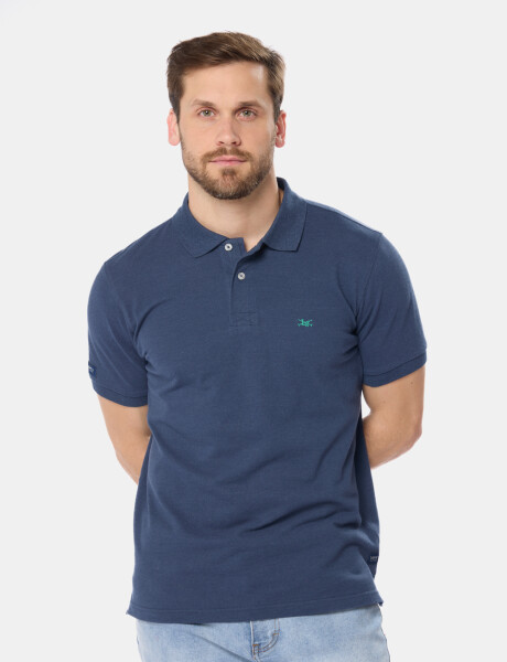 REMERA POLO LISA PIQUÉ Denim