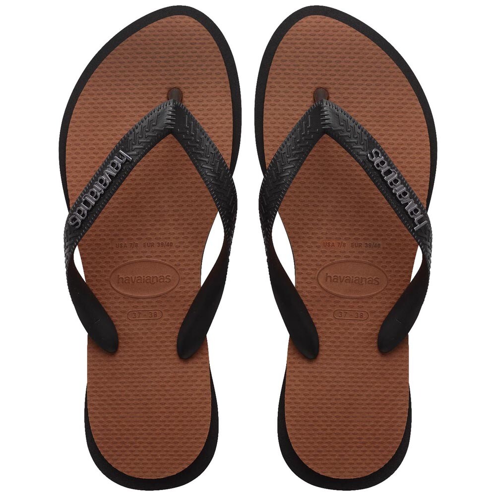 Sandalias Havaianas Top Point Fusion Mujer Negro Óxido