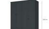 Ropero Americano PLUS 4 puertas 2 cajones - 100%MDF Gris