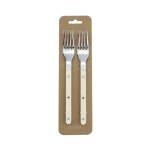 SET X2 TENEDOR DE MESA 20CM AC MANGO BEIGE TOSCANA SET X2 TENEDOR DE MESA 20CM AC MANGO BEIGE TOSCANA