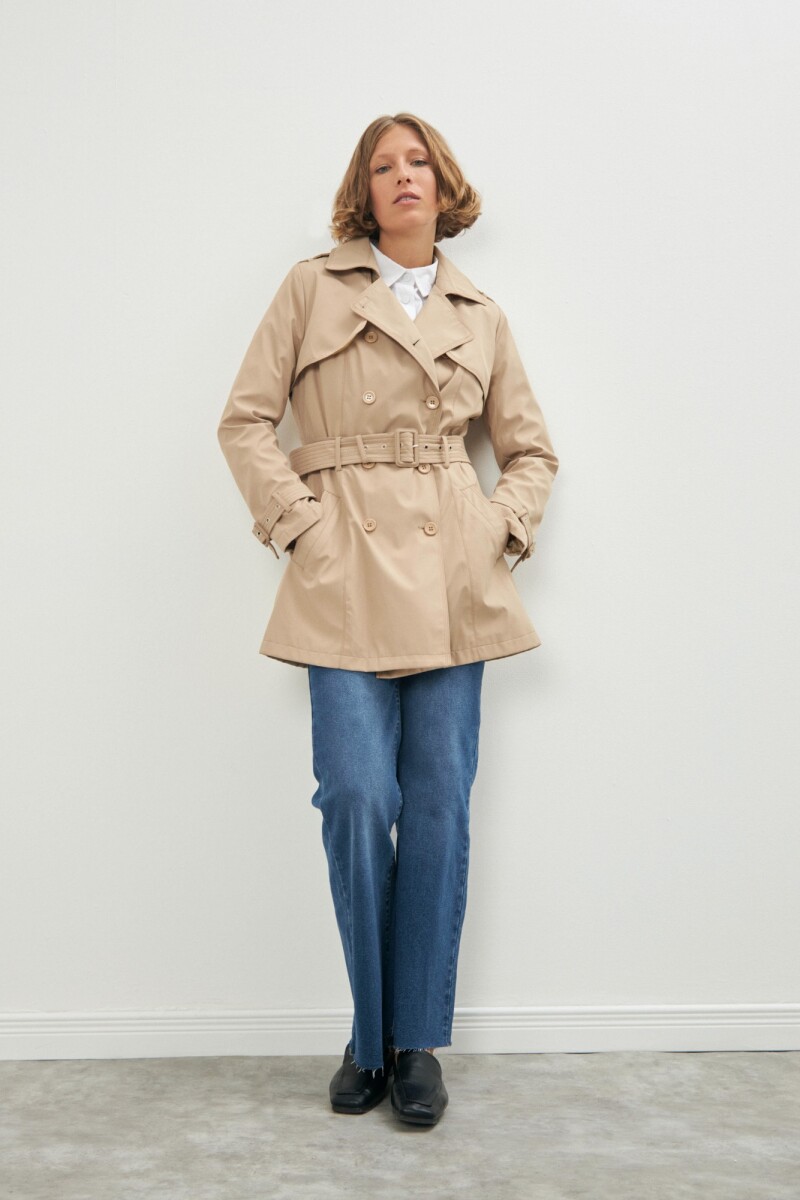 Trench impermeable beige