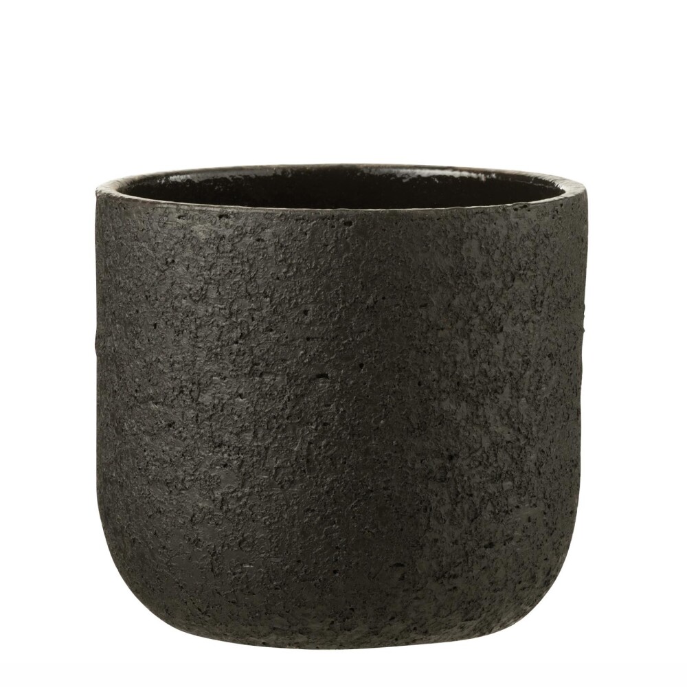 MACETA CERAMICA NEGRO RUSTIC