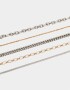 Pulseras Flexibles Sets Multi Cadenas Pulseras Flexibles Sets De Metal - Combinacion Bicolor