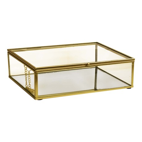 Alhajero Dianna Organizador Exhibidor Joyero Grande Vidrio Dorado