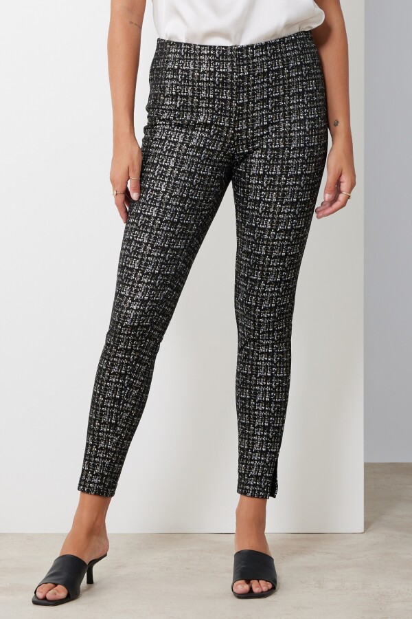 Pantalon Suede Print NEGRO/MULTI