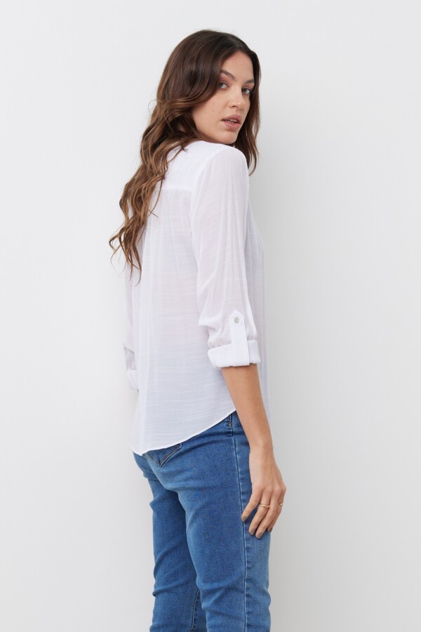 Blusa Botones BLANCO