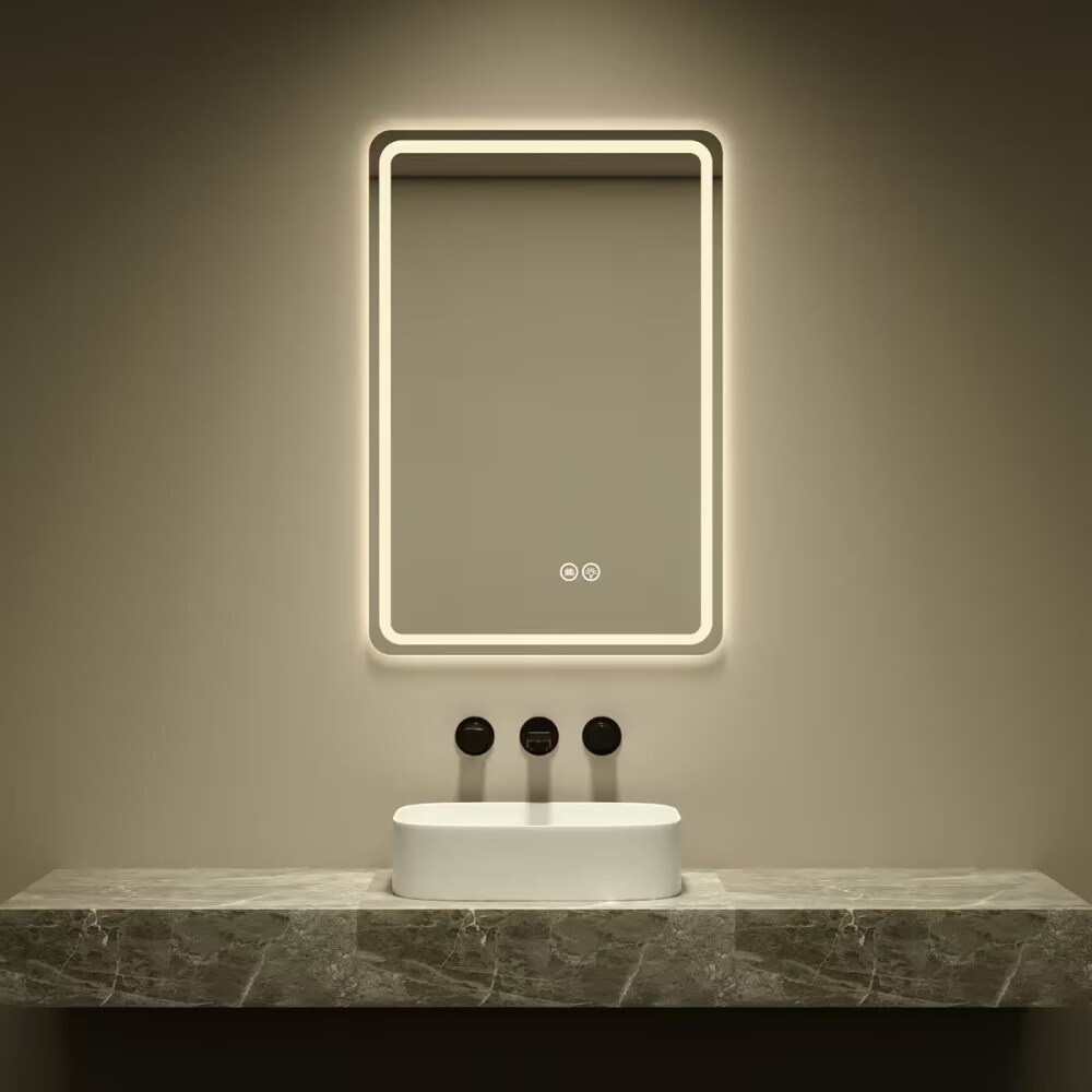 Espejo LED Vertical 60x80cm c/desempañador Espejo Led Vertical 60x80cm C/desempañador