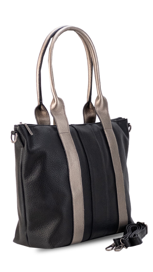 CARTERA POLA NEGRO Y PELTRE