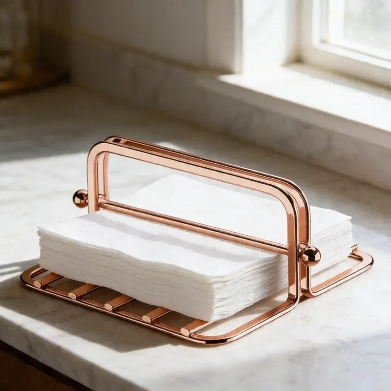 Servilletero En Acero Rose Gold Servilletero En Acero Rose Gold