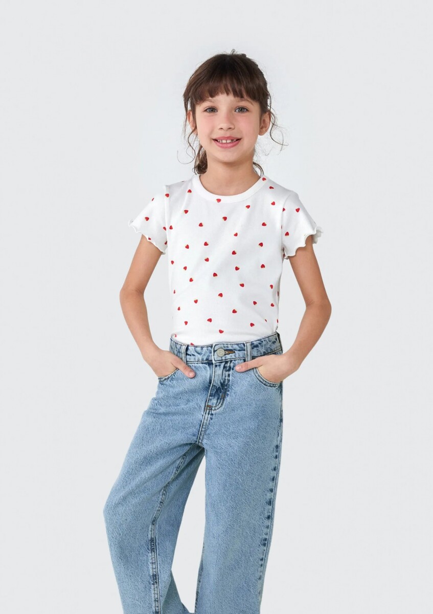 BLUSA INFANTIL ESTAMPADA - BLANCO 