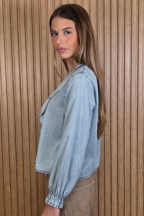 Camisa Astrid Denim Celeste