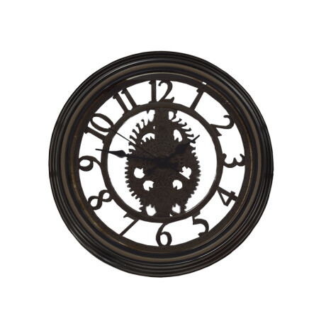 Reloj De Pared Engranajes Negro