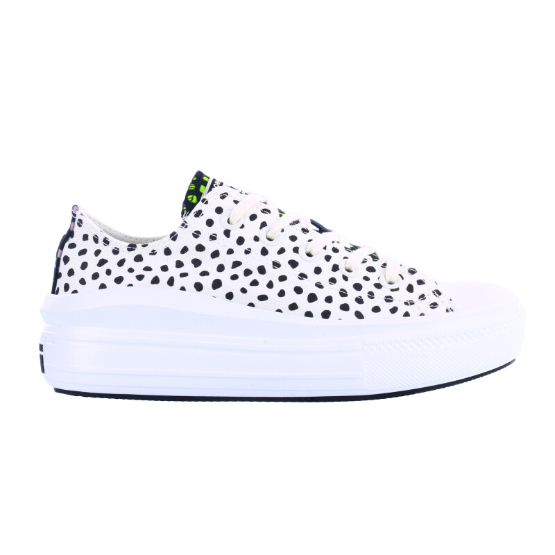 Championes de Mujer Converse - All Star Ctas Move OX Blanco - Negro - Animal Print