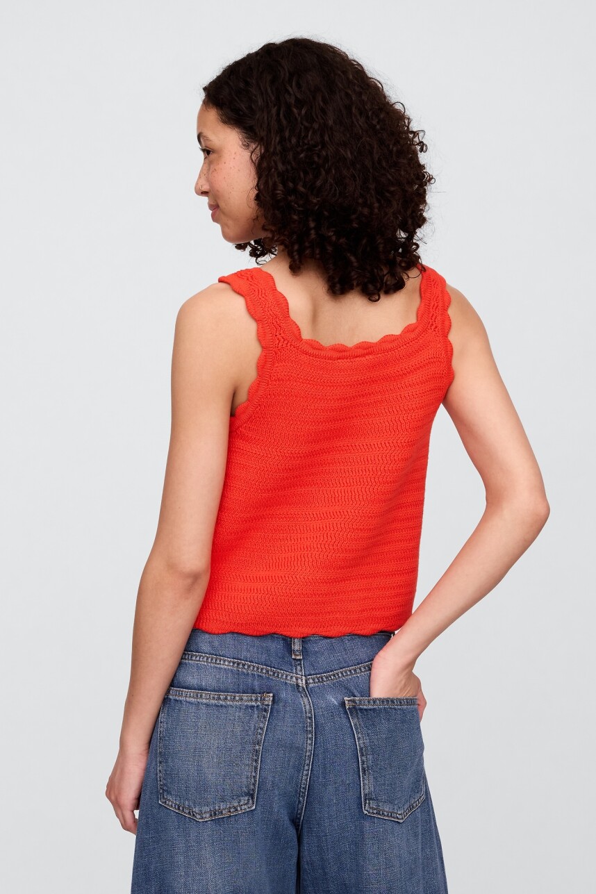 Musculosa Crochet Mujer Poster Red